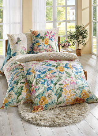 Bettwäschegarnituren - Renforcé Bettwäsche-Garnitur von Kaeppel, in Größe 112 (80/80 cm + 135/200 cm) bis 115 (80/80 cm + 155/220 cm), in Farbe GELB