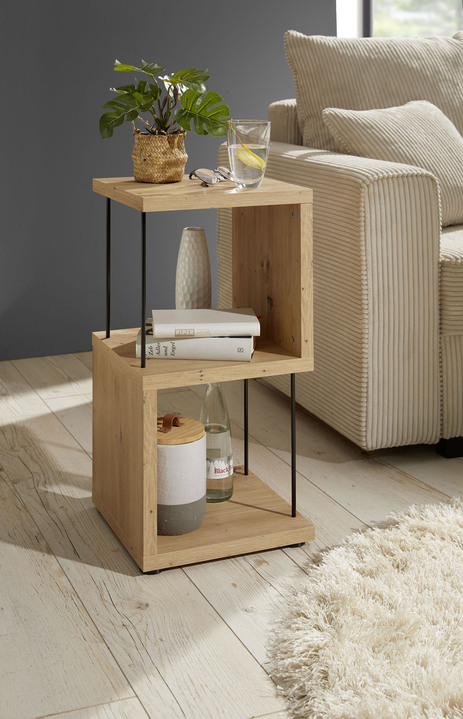 Möbel - Standregal,ideal auch als Raumteiler, in Farbe ASTEICHE, in Ausführung Standregal, schmal, 2 Ablagefächer Ansicht 5