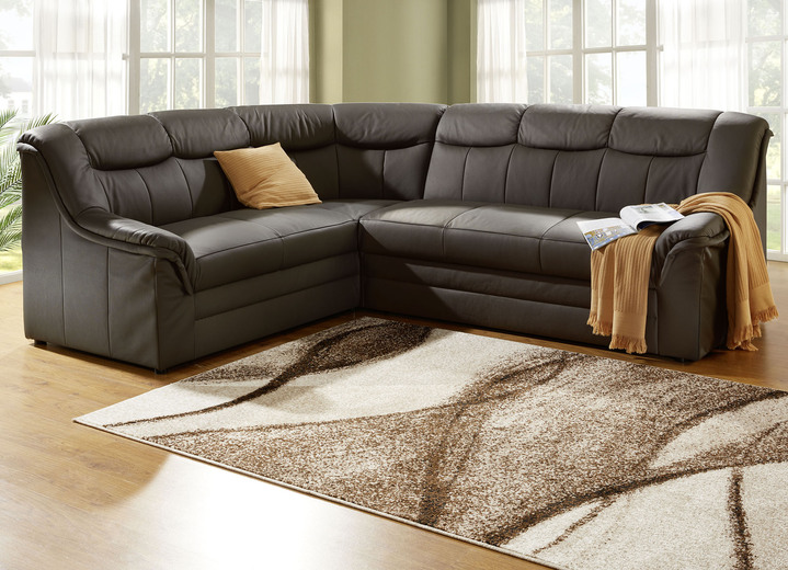 Polsterecken - Polsterecke mit Bezug aus echtem Leder, in Farbe BRAUN Ansicht 2