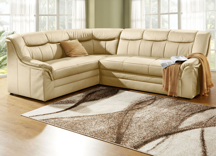 Polsterecken - Polsterecke mit Bezug aus echtem Leder, in Farbe BRAUN Ansicht 5