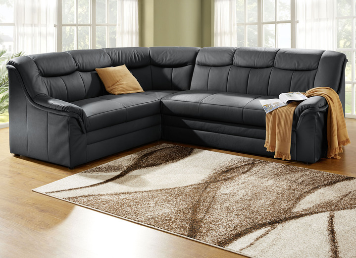 Polsterecken - Polsterecke mit Bezug aus echtem Leder, in Farbe BRAUN Ansicht 3