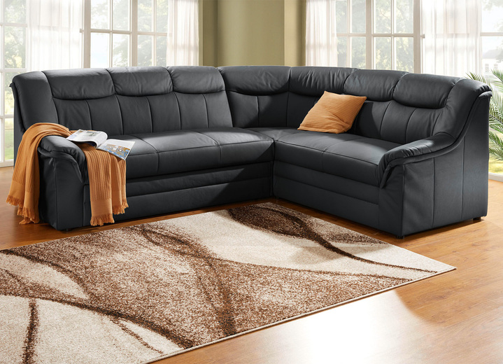 Polsterecken - Polsterecke mit Bezug aus echtem Leder, in Farbe BRAUN Ansicht 9