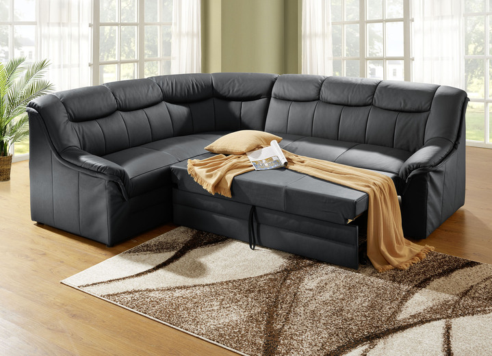 Polsterecken - Polsterecke mit Bezug aus echtem Leder, in Farbe BRAUN Ansicht 4