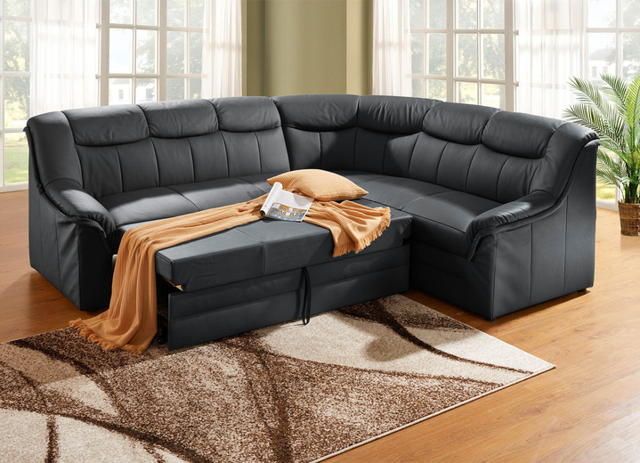 Polsterecken - Polsterecke mit Bezug aus echtem Leder, in Farbe BRAUN Ansicht 10