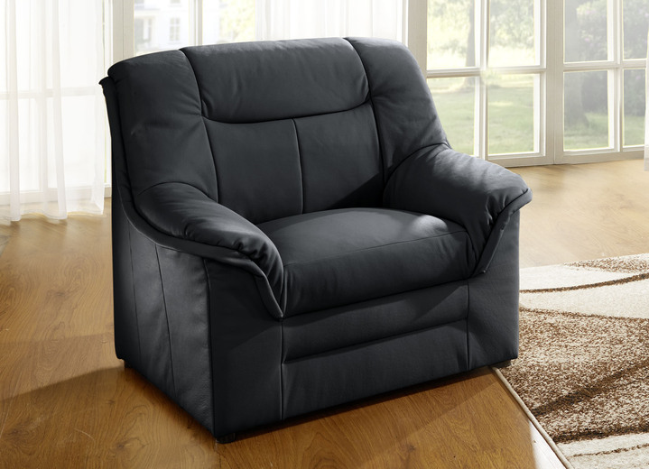 Sessel - Polstermöbel mit Bezug aus echtem Leder Ansicht 8 Sessel - Polstermöbel mit Bezug aus echtem Leder, in Farbe BRAUN, in Ausführung Hocker Ansicht 8