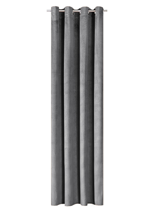 Klassisch - Energiespar-Verdunkelungsschals in Samtoptik, in Größe 364 (H150xB140 cm) bis 436 (H245xB140 cm), in Farbe CREME, in Ausführung mit Universalschienenband Ansicht 4