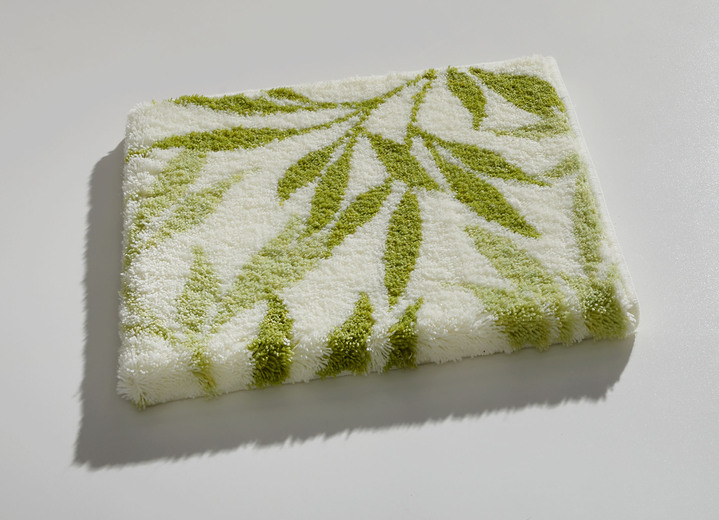 Badgarnituren - Badgarnitur von Grund mit rutschhemmender Rückseite, in Größe 100 (Vorleger halbrund, 50/ 80 cm) bis 112 (WC-Deckelbezug, 47/ 50 cm), in Farbe GRÜN Ansicht 5