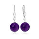- Ohrringe mit echt Amethyst, in Farbe  – Ansicht 2