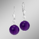 - Ohrringe mit echt Amethyst, in Farbe  – Ansicht 1