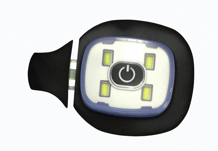 Mützen & Hüte - Modische Mütze mit integrierter, herausnehmbarer LED-Lampe, in Farbe SCHWARZ Ansicht 3