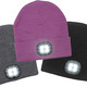 Mützen & Hüte - Modische Mütze mit integrierter, herausnehmbarer LED-Lampe, in Farbe SCHWARZ – Farbe SCHWARZ – Ansicht 2
