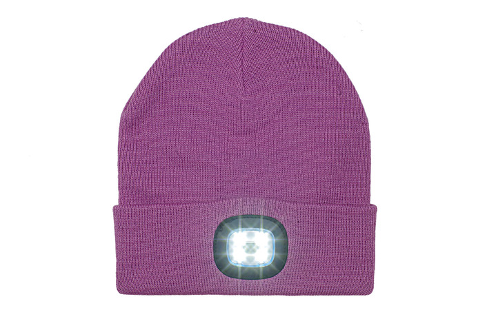 Mützen & Hüte - Modische Mütze mit integrierter, herausnehmbarer LED-Lampe, in Farbe SCHWARZ Ansicht 5