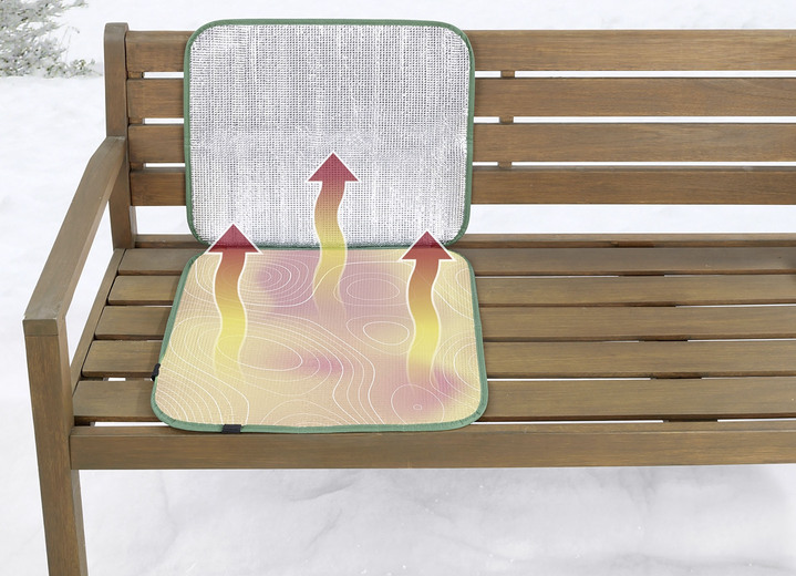 - Thermo Sitz- und Rückenkissen XL, in Farbe SILBER-GRÜN Ansicht 5