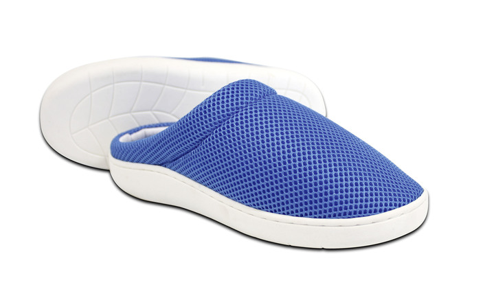 Slipper & Schnürschuhe - Gel-Slipper, in Größe L bis XXL, in Farbe BLAU-WEISS Ansicht 2