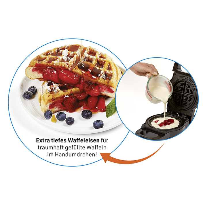 Küchengeräte - PowerXL Waffle Star für gefüllte Waffeln jeder Art Ansicht 3 Küchengeräte - PowerXL Waffle Star für gefüllte Waffeln jeder Art, in Farbe SCHWARZ Ansicht 3