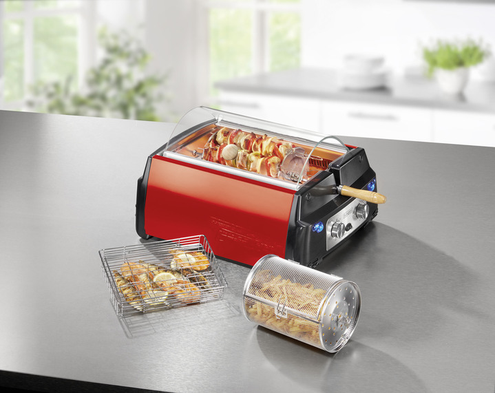 Küchengeräte - Multigrill von Livington, in Farbe ROT Ansicht 2