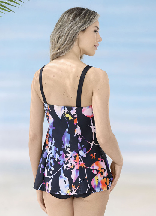 Tankinis - Schwab Tankini in weiter Form mit Softschalen, bis Cup E Ansicht 3 Tankinis - Schwab Tankini in weiter Form mit Softschalen, bis Cup E, in Größe 038 bis 058, in Cup B, in Farbe SCHWARZ-BUNT Ansicht 3