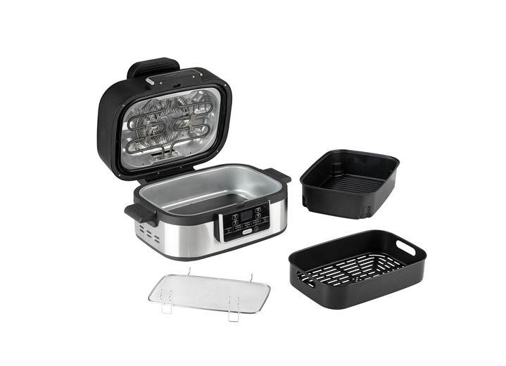 - Ein Muss für alle Grillfans: Multigrill mit Heißluft, in Farbe SCHWARZ-SILBER Ansicht 4
