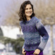 Langarm - Pullover mit Alpaka und tollem Farbverlauf, in Größe L(44/46) bis XS(32/34), in Farbe PINK-LILA-MULTICOLOR – Farbe LILA-GRÜN-MULTICOLOR – Ansicht 1