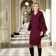 Pullover & Strickmode - Strick-Kleid in fließendem Lagenlook – Farbe WEINROT – Ansicht 2 Pullover & Strickmode - Strick-Kleid in fließendem Lagenlook, in Größe 036 bis 050, in Farbe WEINROT – Farbe WEINROT – Ansicht 2