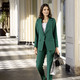 Hosenanzüge & Kostüme - Hosenanzug mit Reverskragen, in Größe 036 bis 052, in Farbe FLASCHENGRÜN – Farbe FLASCHENGRÜN – Ansicht 2