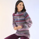 Langarm - Pullover aus hochwertigem Multicolorgarn mit Schurwolle – Farbe ROSÉ-MULTICOLOR – Ansicht 1 Langarm - Pullover aus hochwertigem Multicolorgarn mit Schurwolle, in Größe L(44/46) bis XS(32/34), in Farbe ROSÉ-MULTICOLOR – Farbe ROSÉ-MULTICOLOR – Ansicht 1