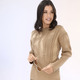 Langarm - Pullover mit diagonalem Rippensaum, in Größe L(44/46) bis XS(32/34), in Farbe CAMEL – Farbe CAMEL – Ansicht 1