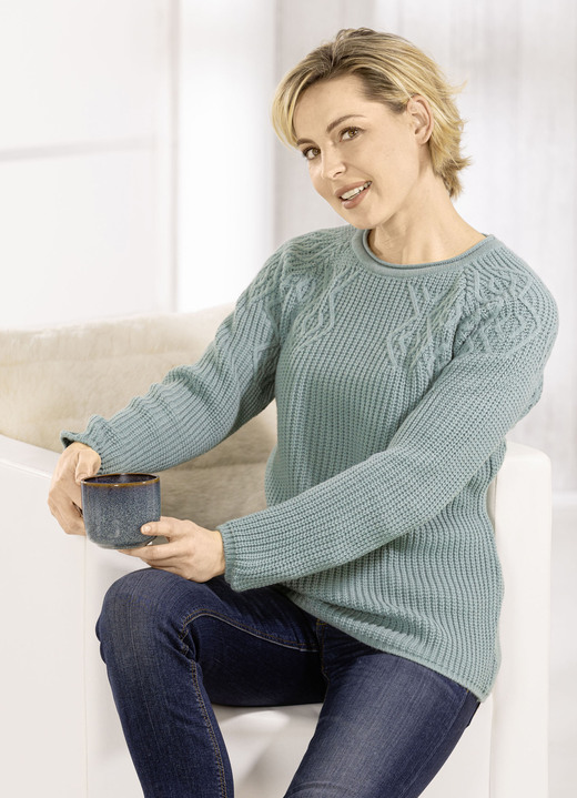 SALE - Pullover in Perlfang, in Größe 036 bis 052, in Farbe VIOLA Ansicht 4