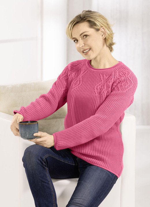 SALE - Pullover in Perlfang, in Größe 036 bis 052, in Farbe VIOLA Ansicht 8