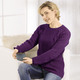 SALE - Pullover in Perlfang, in Größe 036 bis 052, in Farbe SALBEI – Farbe VIOLA – Ansicht 2