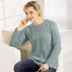 SALE - Pullover in Perlfang, in Größe 036 bis 052, in Farbe SALBEI – Farbe SALBEI – Ansicht 2