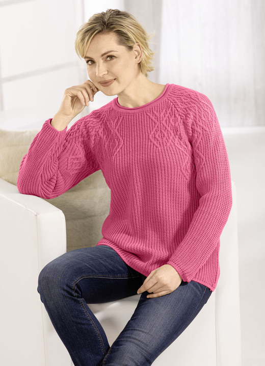 SALE - Pullover in Perlfang, in Größe 036 bis 052, in Farbe SALBEI Ansicht 4