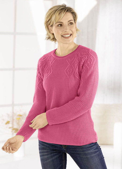 SALE - Pullover in Perlfang, in Größe 036 bis 052, in Farbe SALBEI Ansicht 6
