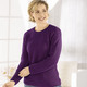 SALE - Pullover in Perlfang, in Größe 036 bis 052, in Farbe SALBEI – Farbe VIOLA – Ansicht 3