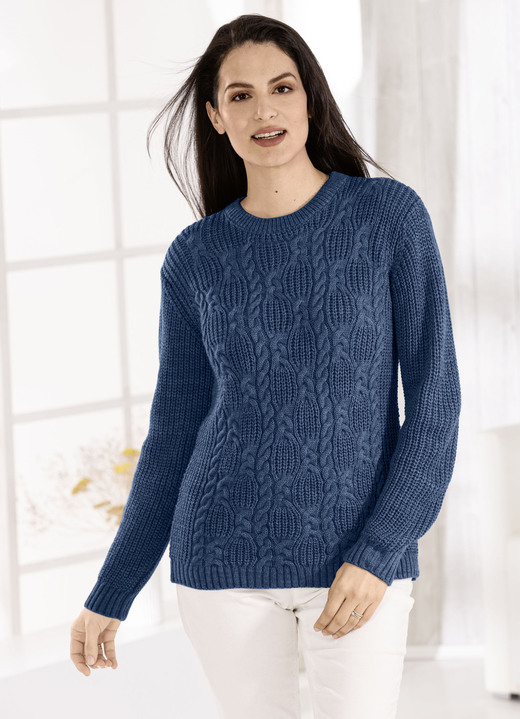 Langarm - Pullover in Strickmix Ansicht 3 Langarm - Pullover in Strickmix, in Größe 036 bis 052, in Farbe TAUPE Ansicht 3