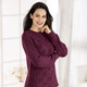 Langarm - Pullover in Strickmix – Farbe WEINROT – Ansicht 2 Langarm - Pullover in Strickmix, in Größe 036 bis 052, in Farbe TAUPE – Farbe WEINROT – Ansicht 2