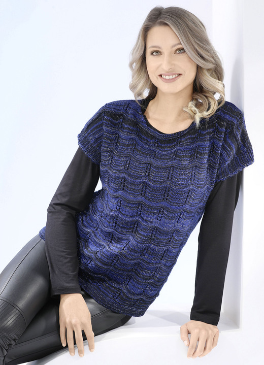 Pullover - Pullunder mit Alpaka-Anteil Pullover - Pullunder mit Alpaka-Anteil, in Größe L(44/46) bis XXL(52/54), in Farbe MARINE-NACHTBLAU