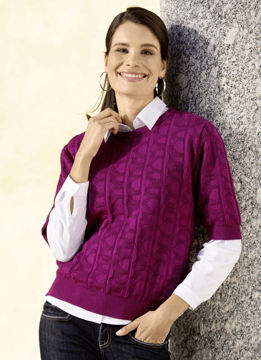 Pullunder - Pulli in Strickmix Pullunder - Pulli in Strickmix, in Größe 036 bis 052, in Farbe FUCHSIA