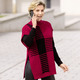 Pullover - Pullunder in Waffelstruktur, in Größe L(44/46) bis XXL(52/54), in Farbe ROT-SCHWARZ – Farbe ROT-SCHWARZ – Ansicht 1