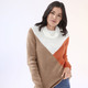 Langarm - Pullover in superflauschiger Qualität, in Größe L(44/46) bis XS(32/34), in Farbe CAMEL-ORANGE-WOLLWEISS – Farbe CAMEL-ORANGE-WOLLWEISS – Ansicht 1