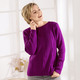 SALE - Pullover mit streckendem Längsmuster, in Größe 036 bis 052, in Farbe BEERE – Farbe BEERE – Ansicht 1