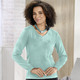 Pullover - Pullover in Strukturmix, in Größe 038 bis 054, in Farbe ROYALBLAU – Farbe MINT – Ansicht 1
