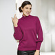 Langarm - Pima-Pullover in Feinstrick – Farbe KIRSCHROT Langarm - Pima-Pullover in Feinstrick, in Größe 036 bis 052, in Farbe MITTELBLAU