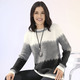 Langarm - Pullover in Perlfang – Farbe GRAFIT-GRAU MELIERT-ECRU – Ansicht 1 Langarm - Pullover in Perlfang, in Größe 036 bis 052, in Farbe GRAFIT-GRAU MELIERT-ECRU – Farbe GRAFIT-GRAU MELIERT-ECRU – Ansicht 1