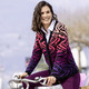 Strickjacken - Strickjacke in Jacquard-Dessin, in Größe 038 bis 054, in Farbe SCHWARZ-LILA-MULTICOLOR – Farbe SCHWARZ-LILA-MULTICOLOR – Ansicht 1