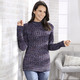 Langarm - Pullover in aufwendiger Melange-Optik, in Größe L(44/46) bis XS(32/34), in Farbe MARINE-MULTICOLOR – Farbe MARINE-MULTICOLOR – Ansicht 2