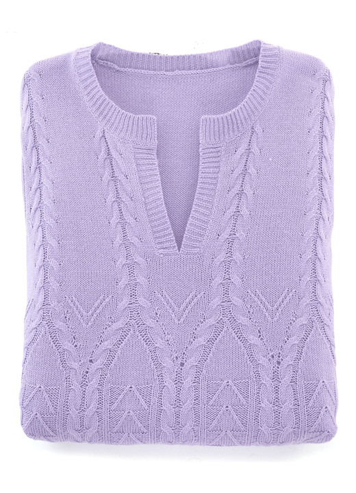 Pullover - Pullover in sehr weicher Qualität Ansicht 2 Pullover - Pullover in sehr weicher Qualität, in Größe 038 bis 054, in Farbe FLIEDER Ansicht 2