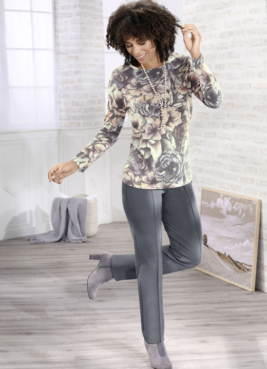 Pullover & Strickmode - Pullover in Feinstrick, in Größe 038 bis 052, in Farbe GRAFIT-MULTICOLOR Ansicht 2