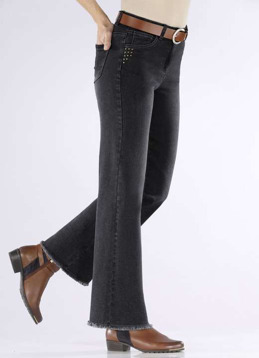 Hosen - Jeans mit angesagtem Fransensaum Ansicht 9 Hosen - Jeans mit angesagtem Fransensaum, in Größe 017 bis 050, in Farbe DUNKELBLAU Ansicht 9