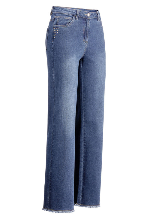 Hosen - Jeans mit angesagtem Fransensaum Ansicht 12 Hosen - Jeans mit angesagtem Fransensaum, in Größe 017 bis 050, in Farbe DUNKELBLAU Ansicht 12